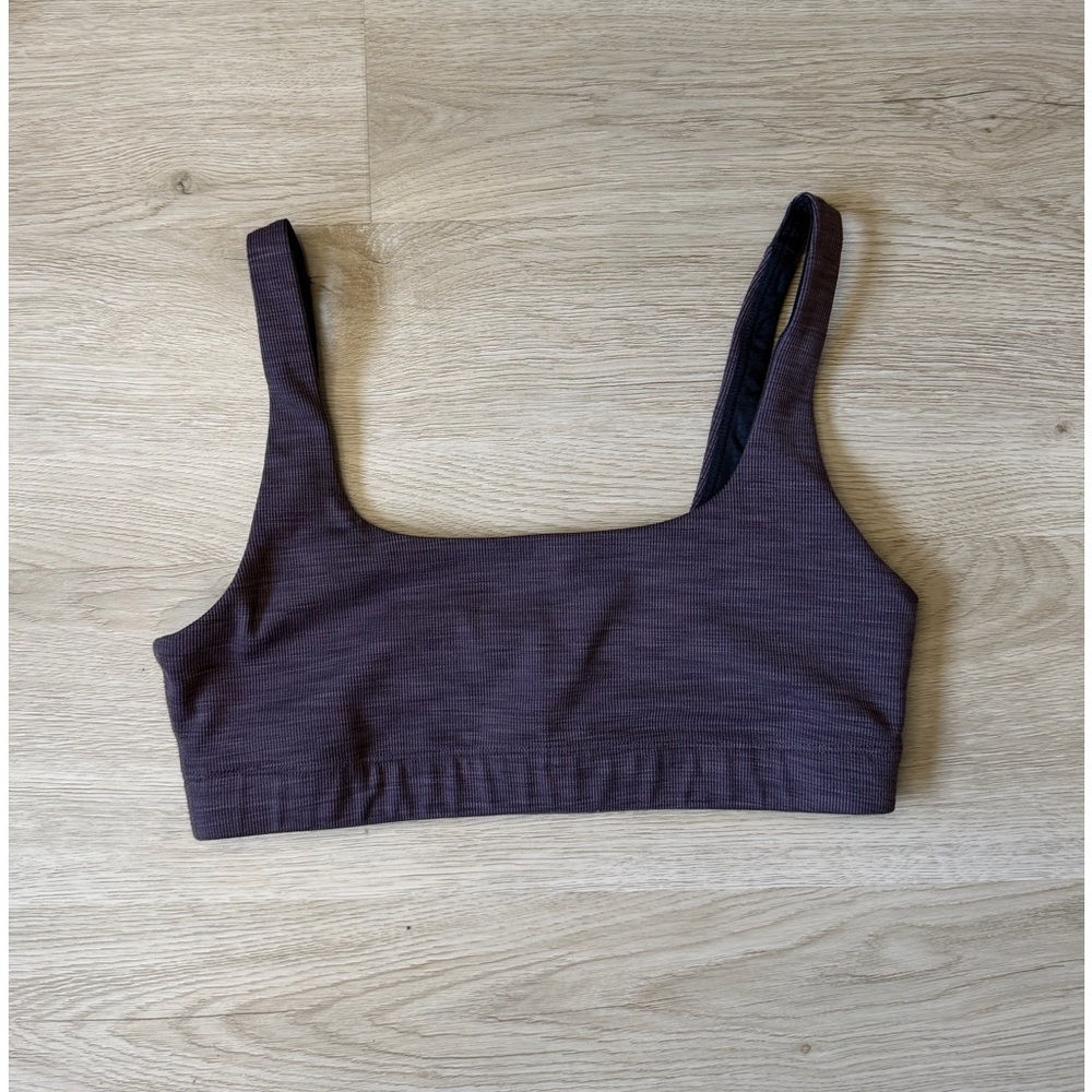 Maroon ribbed daily sports bra